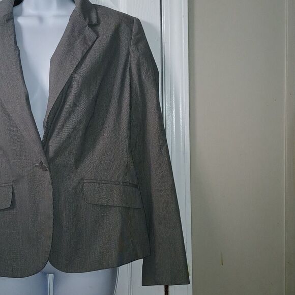 New York & Company Stretch gray black blazer suit jacket  Sz 10 NWOT - Picture 2 of 6
